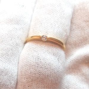 Gold Minimalist Engagement Ring